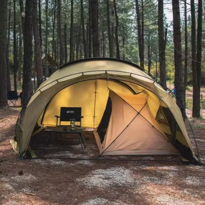 

Уличная двойная палатка для кемпинга, легкая комбинированная походная палатка с солнцезащитным козырьком, непромокаемая палатка, портативное снаряжение для путешествий, ночного кемпинга