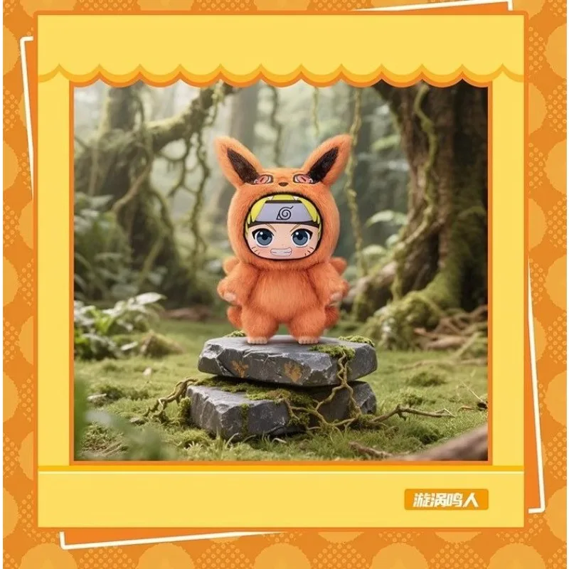 Original BANDAI Eaki Naruto Uzumaki Narutoกล่องตาบอดShippuden Beast Party Seriesตุ๊กตาPlushอะนิเมะน่ารักของเล่นของขวัญ