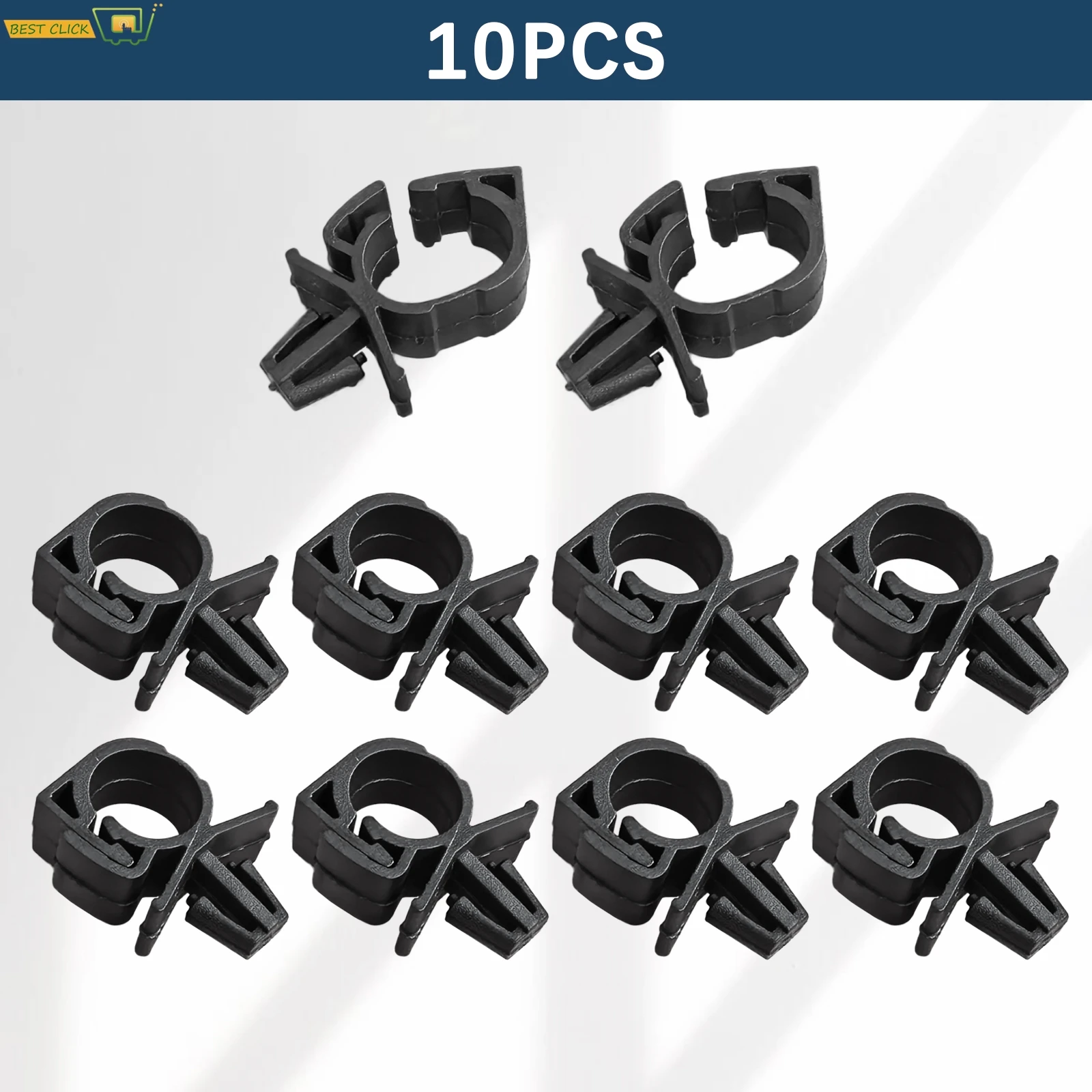 10pcs Nylon Wiring Harness Clips Cable Clamps For Car Engine Door Trim Wire Loom Retainer Fastener Kit