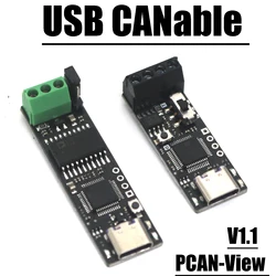 TYPE-C USB CANable USB na magistralę CAN narzędzia do debugowania konwerter Adapter wsparcie PCAN widok oprogramowanie komunikacyjne Python Cangaroo