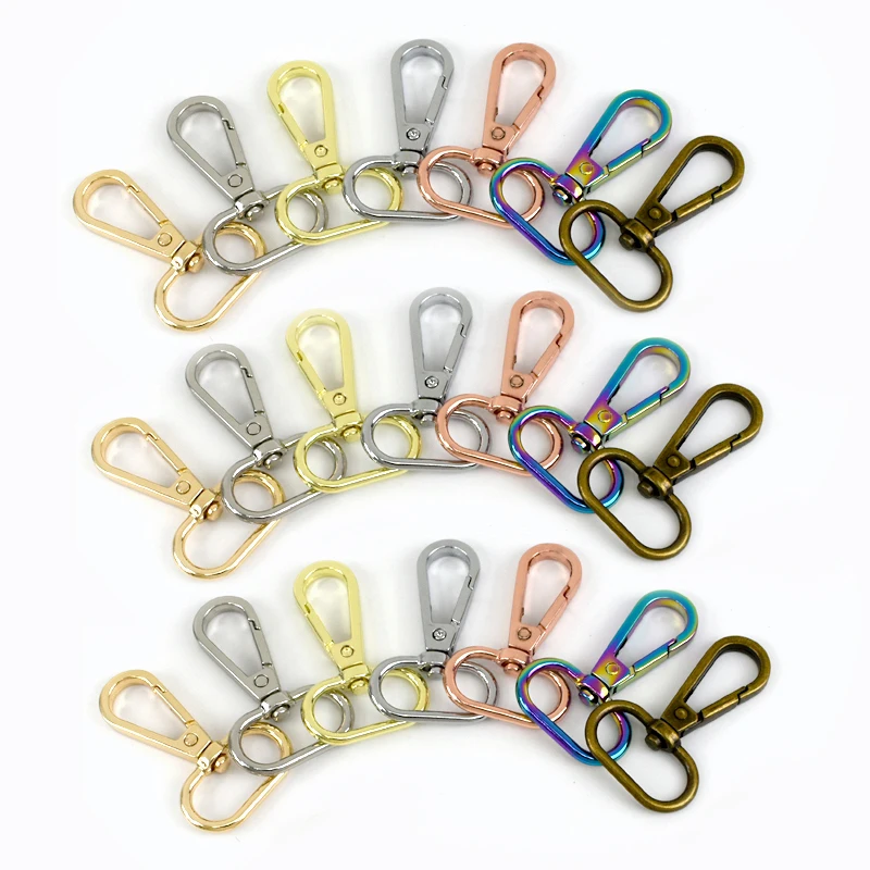 

30-100P 25mm Metal Swivel Lobster Clasp Bag Strap Spring Snap Hook Dog Collar Trigger Clip Buckle Carabiner Hardware Accessories
