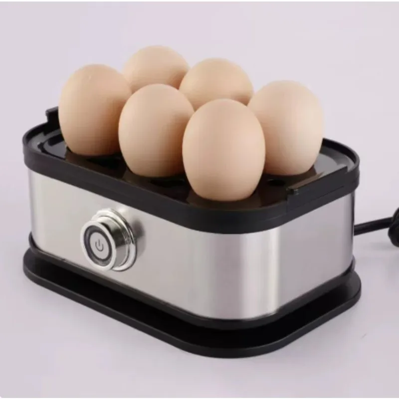 Stainless Steel Mini Electric Egg Cooker, Portable Multi-Function Egg Steamer for Home Breakfast Kitchen Use