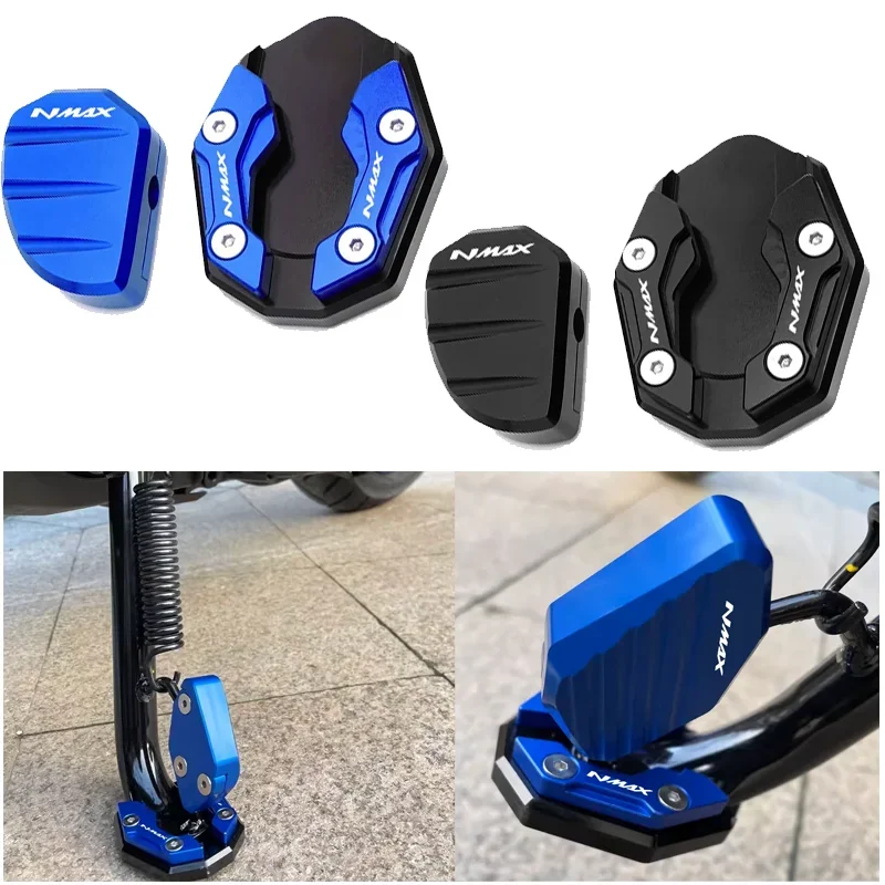 Motorcycle Accessories For Yamaha Nmax 155 125 V2 125CC AEROX155 NVX155 CNC Kickstand Side Stand Extension Pad Enlarger Plate