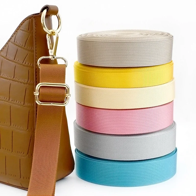 10Meters 20-50mm Thick 1mm Nylon Webbing Tape Trimming Safety Belt Knapsack Strap Ribbon DIY Bag Webbings Sew Band Accessory