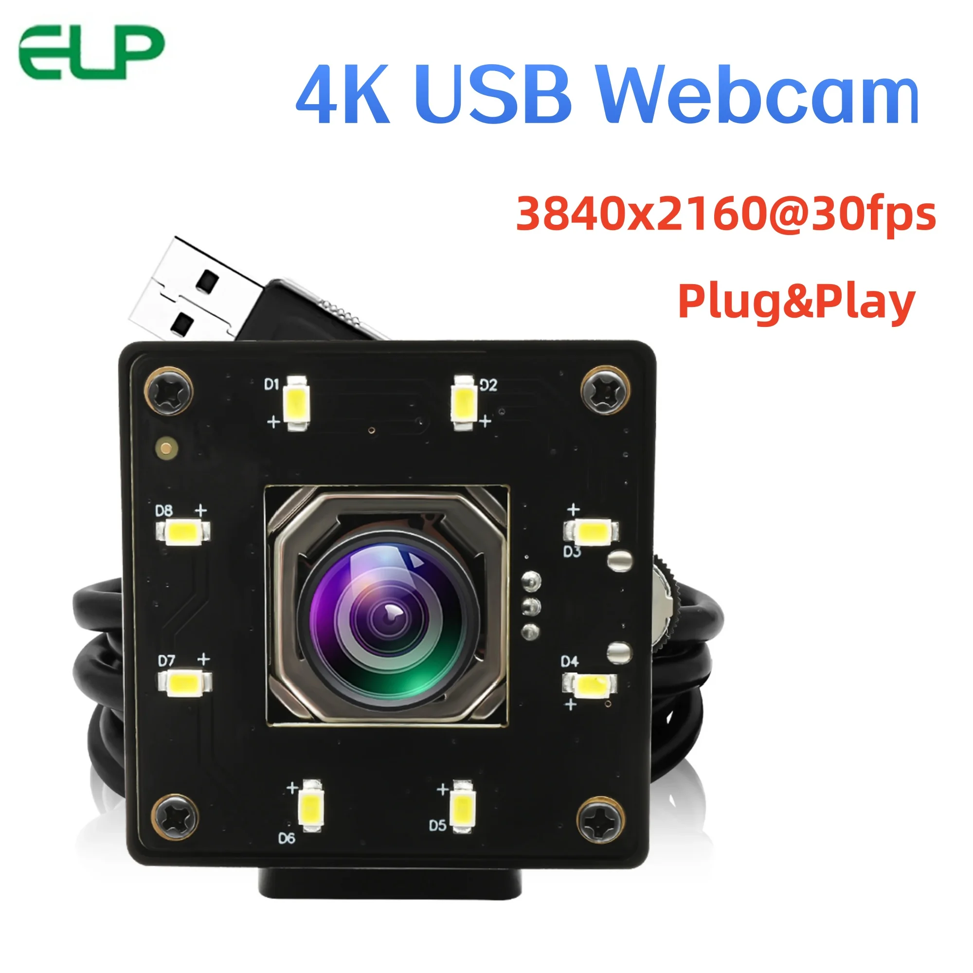 

Веб-камера 4K, 30 кадров в секунду, камера USB2.0 с автофокусом и объективом без искажений, CMOS IMX415, промышленная камера для промышленных машин