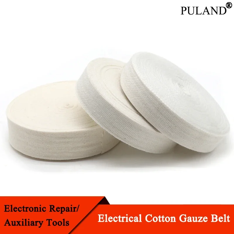 25 Meters x 1 Roll  Electrical Cotton Gauze Belt Width 15/20/25 mm White Cloth Binding Winding Belt