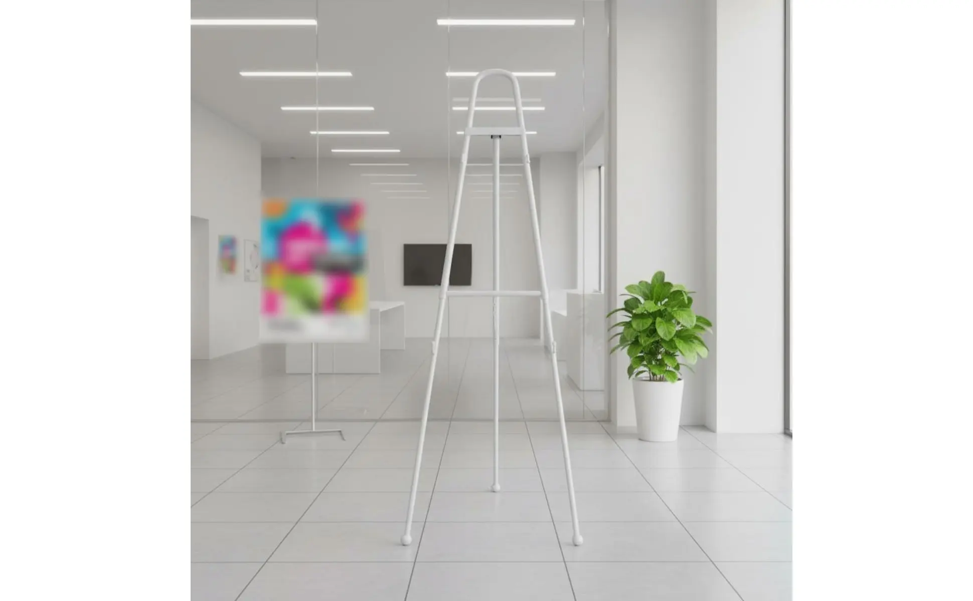 Floor Standing Art Stand Sturdy Metal Art Stand Metal Tripod Easel Quick Set-Up Portable Display Easel Non-Slip Feet for Artists