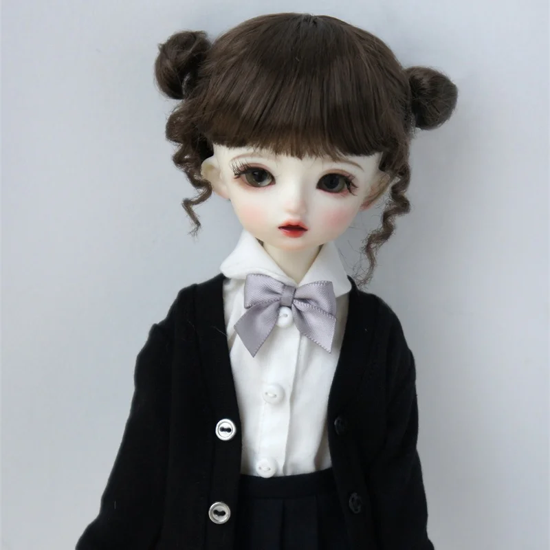 

JD466 1/12 1/4 1/3 Симпатичный парик пони BJD с полной челкой OB11 YOSD MSD SD от размера 4-5 дюймов до 8-9 дюймов Синтетические мохеровые волосы куклы