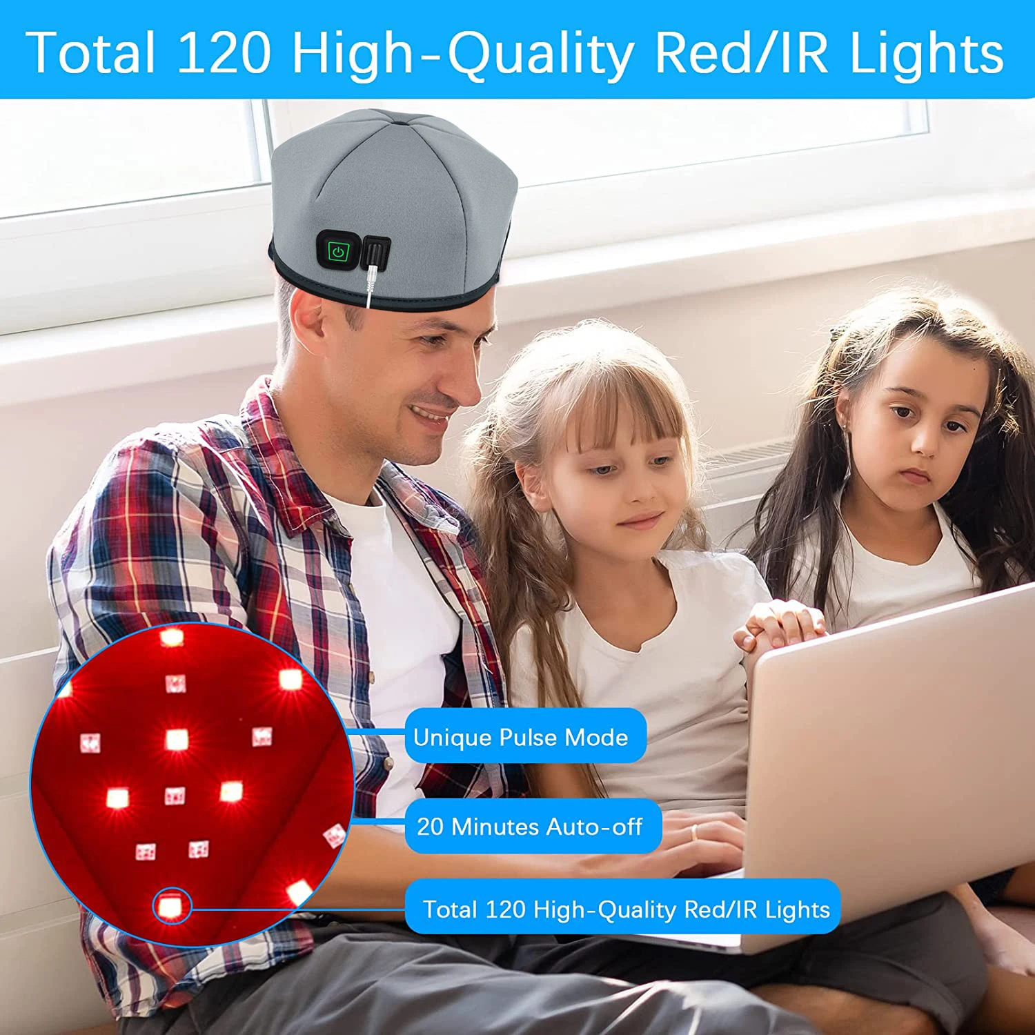 Red Light Therapy Cap for Hair Regrowth, Infrared light therapy  for Thinning Hair Comb,LED Hat prevent Hair Loss