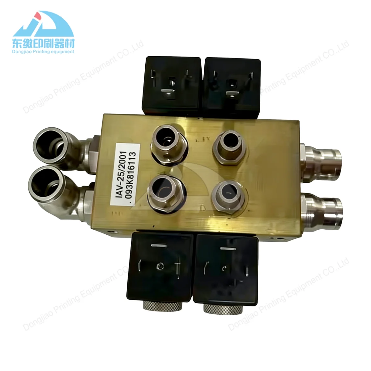 Bloque de Válvulas Solenoides Original Nuevo 1 Pieza 24DC IAV-25/2001 093K816113 para PNEUMAX OPXD170.C para Piezas de Maquinaria de Impresión Roland 700