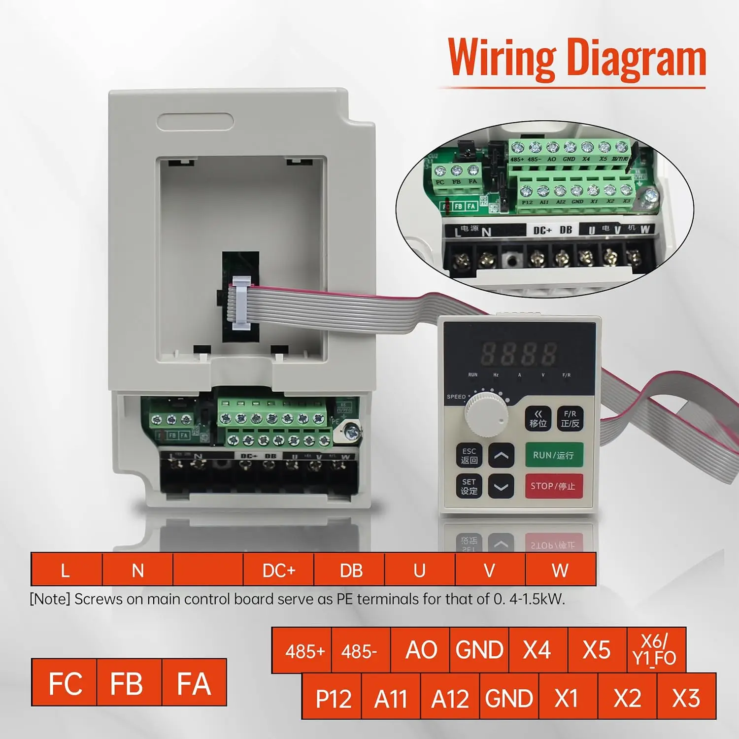 【EU/US】CNC Milling Spindle 2.2kw ER20 Water Cooled Spindle 4 Bearings 24000rpm & 2.2kw VFD Inverter 220V & 80mm Clamp & 80W Pump