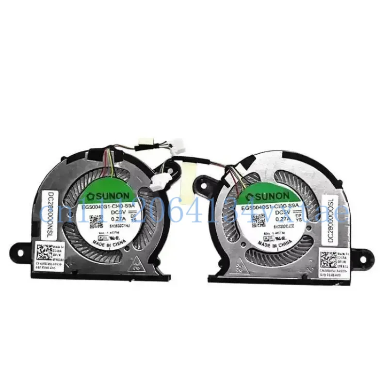 CPU+GPU Fan for Dell XPS 13 9300 9310 2-in-1 Series 0FRK0V 0WX28K P117G DC5V Without Back Plater 0.2