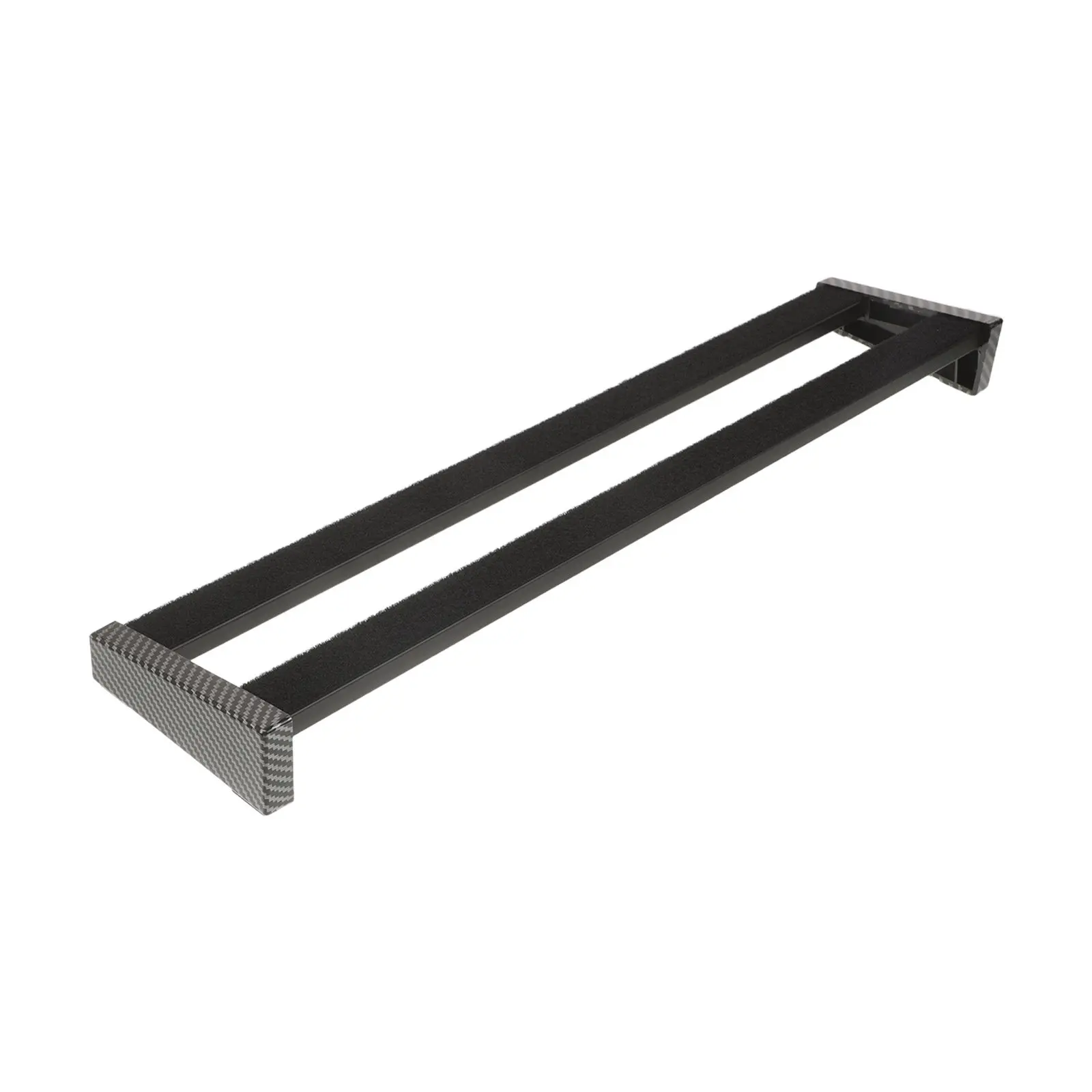 Portable Aluminum Alloy Guitar Effects Pedal Board Black 19x4 Track Design Pedal Mounting Board for Live Performance Studio