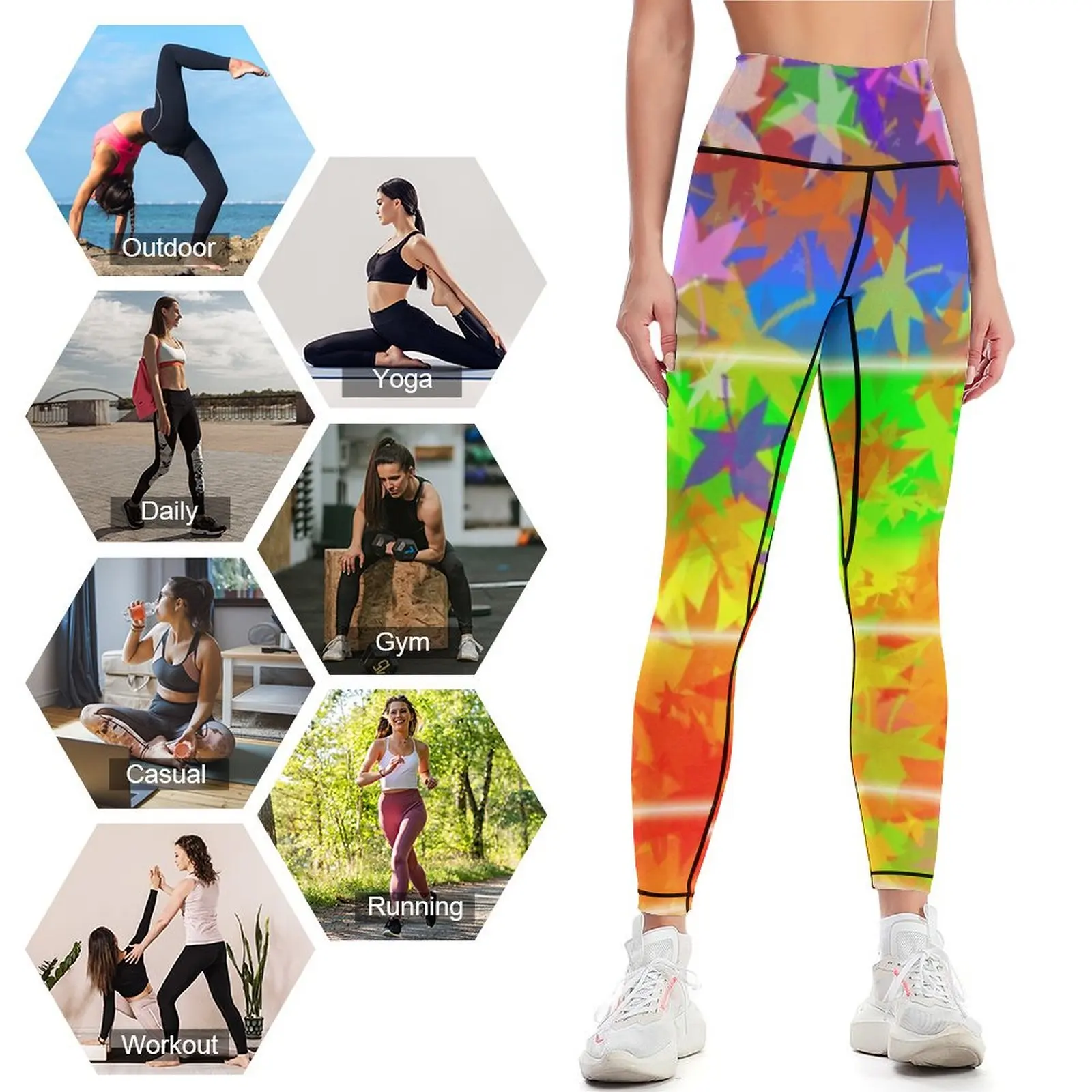 Mallas deportivas Happy outdoors para mujer, Leggings con realce, para gimnasio