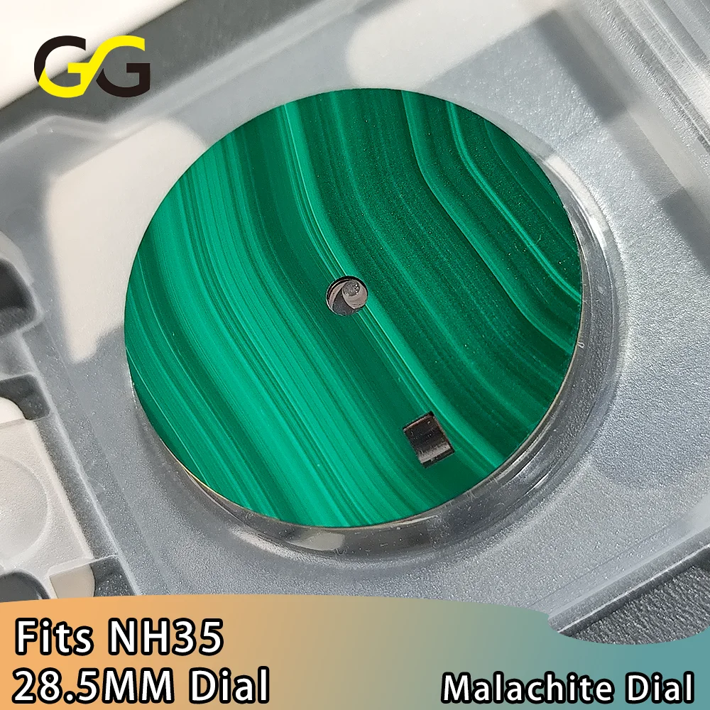 28.5mm Malachite Dial High Qualit Suitable for NH35/NH36 Movement Dial Natural Stone Watch Dial Accessories Parts