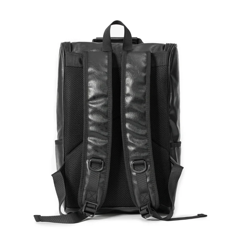 Imagem -06 - Moda Masculina Mochila Casual de Couro Sólido Mochila de Viagem de Alta Capacidade Mochila Schoolbags Design da Marca de Volta Pacotes Bolsas