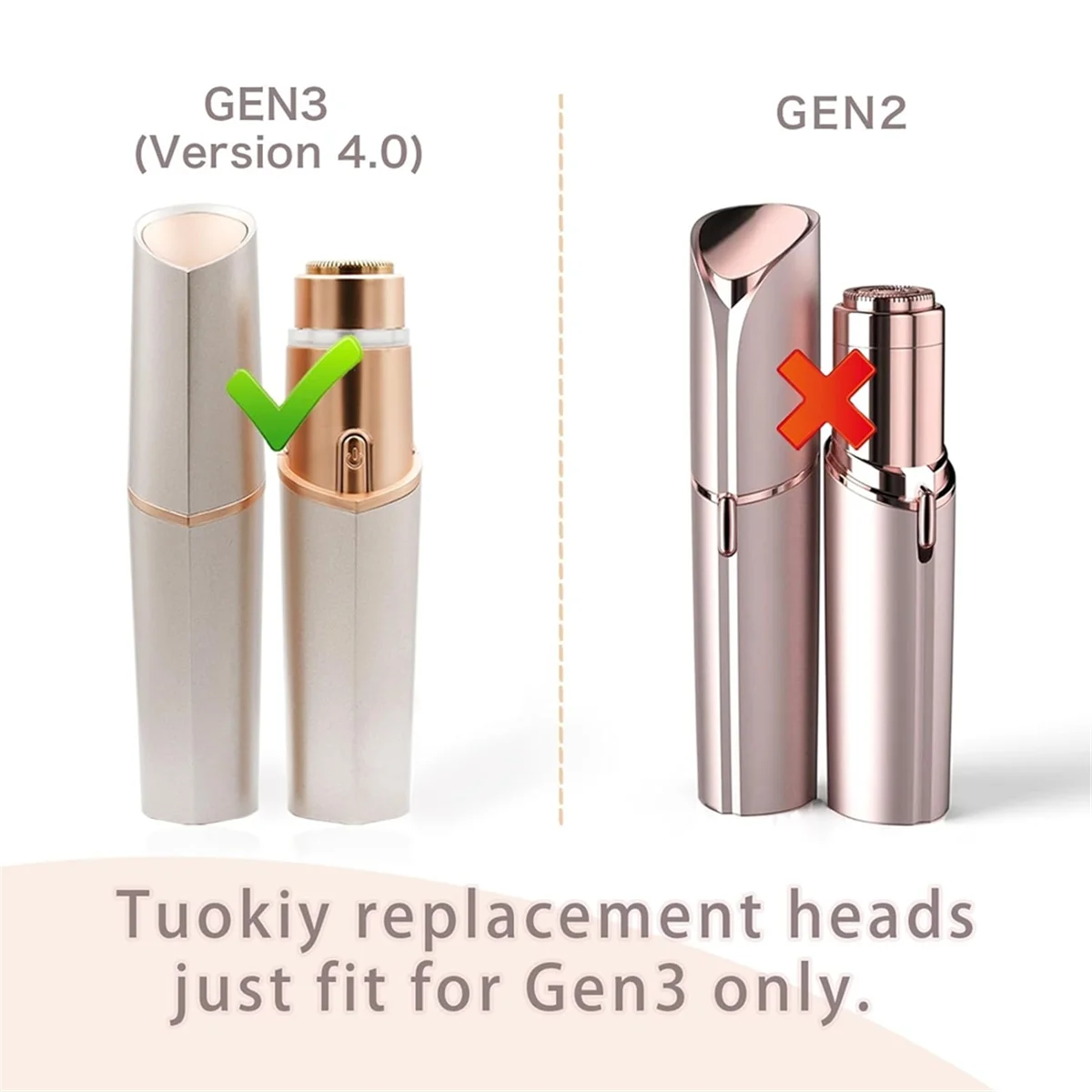 Generation 3 Replacement Heads for Finishing Touch Flawless Facial Hair Remover Double Precision Replacement Blades