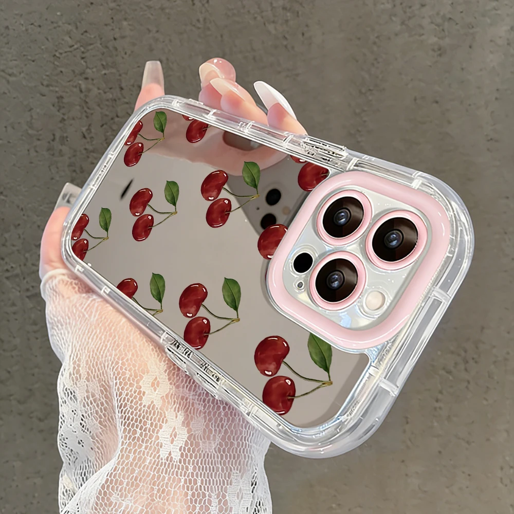 Ölgemälde Rosa Blumen Luftkissen Spiegel Handyhülle für iPhone 17 15 14 16 Pro Max 13 12 11 Pro X XR XS 7 8 Plus 17Air Cover – Detail 16