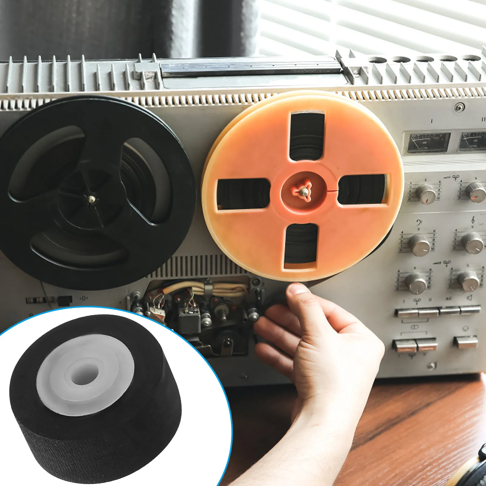 12Pcs Pinch Roller Plastic Bearing Wheel for Recorder Radio Tape Cassette Machine Replacement Repair Pinch Roller for Radio Tape
