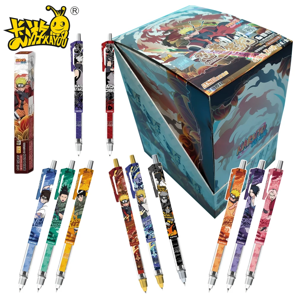 حقيقية كايو ناروتو صندوق أعمى أنيمي الأجهزة الطرفية أقلام حبر جاف الإبداعية شخصية كرتونية تحصيل القرطاسية هدايا العيد