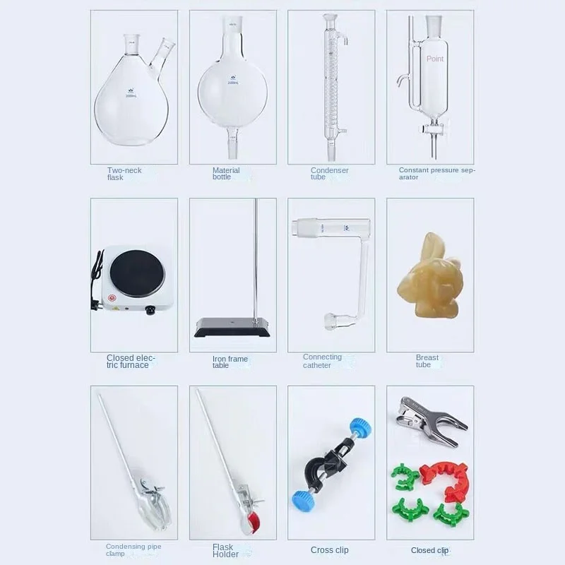 500/1000/2000ml essential oil extraction and separation device, distillation equipment, water distillation machine