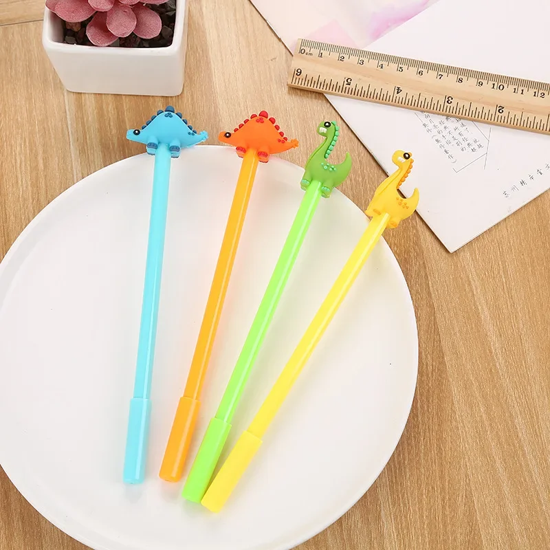 4Pcs Lovely Gel Pens for School and Office, Cute Cartoon Dinosaur Pen Writing Supplies