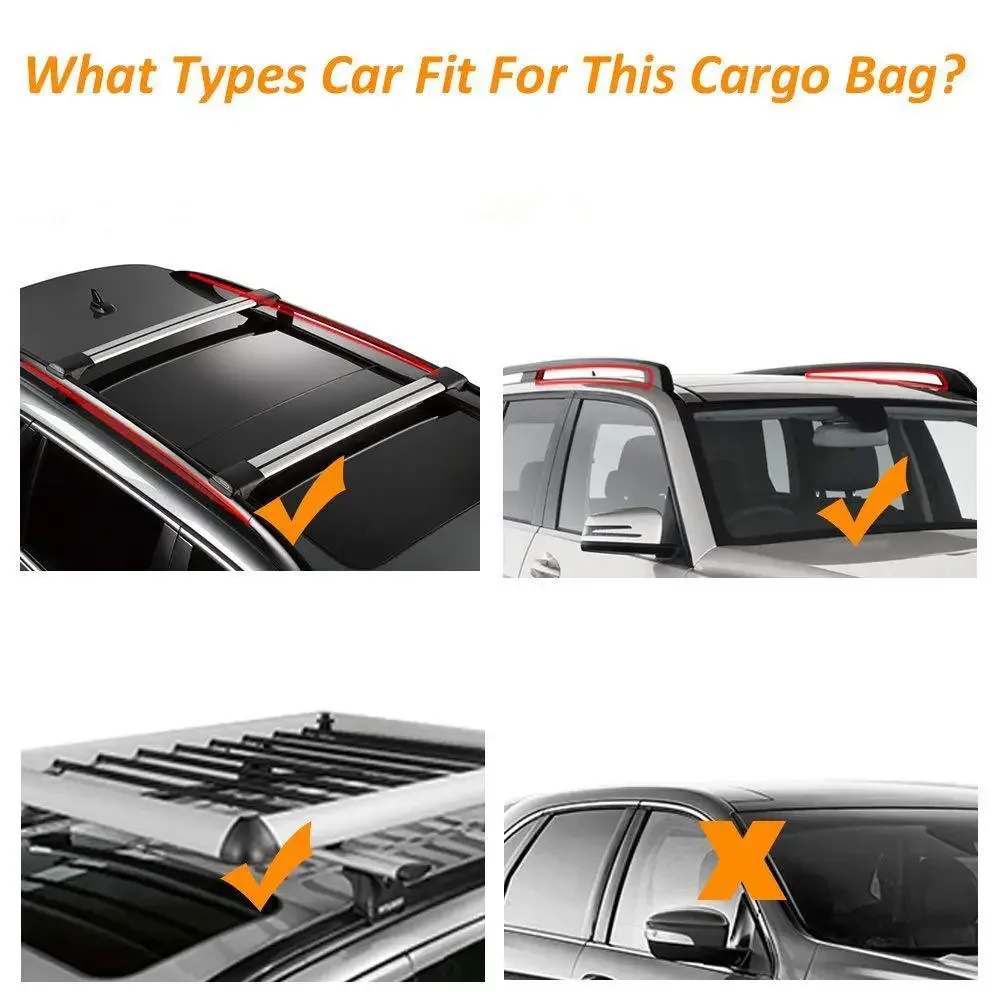 145x80x45cm Car Cargo Roof Luggage Bag 600D Oxford Cloth Foldable Waterproof Car Luggage Carrier Storage Bag Travel Accessories