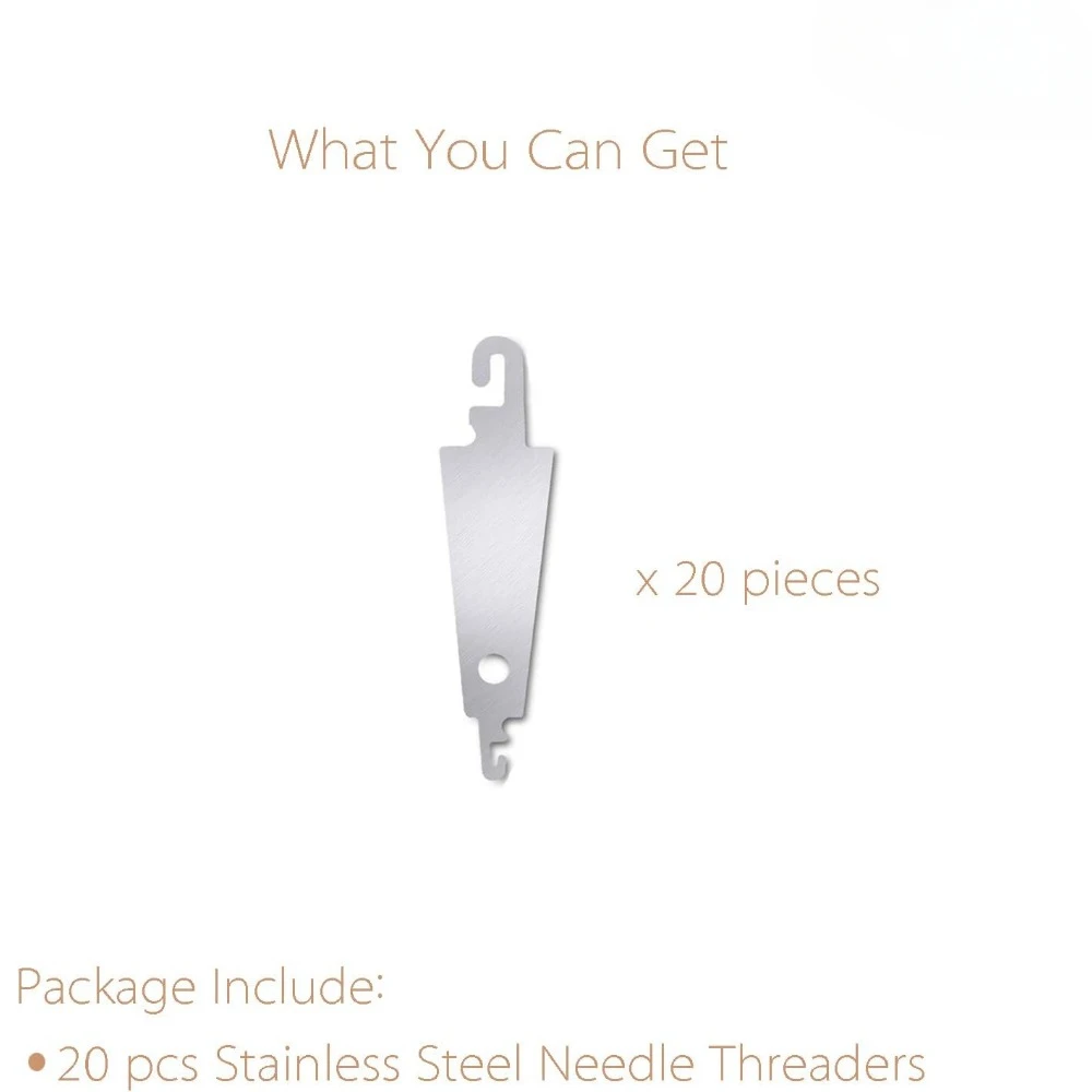 20pcs Stainless Steel Needle Threaders for Hand Sewing/Crafts.