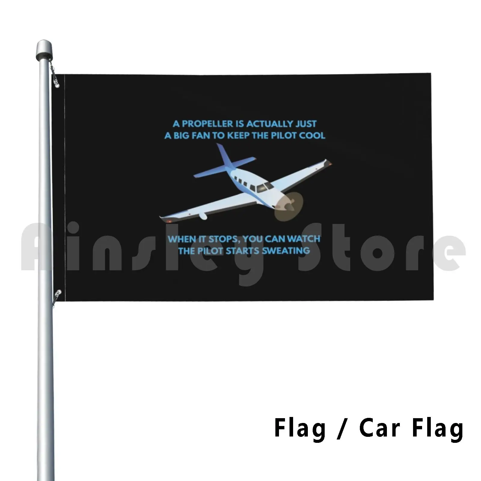 Pilot Meme Flag Car Flag Funny Pilot Meme Aviation Plane Airplane Propeller Fan Crash Funny Humor Flight