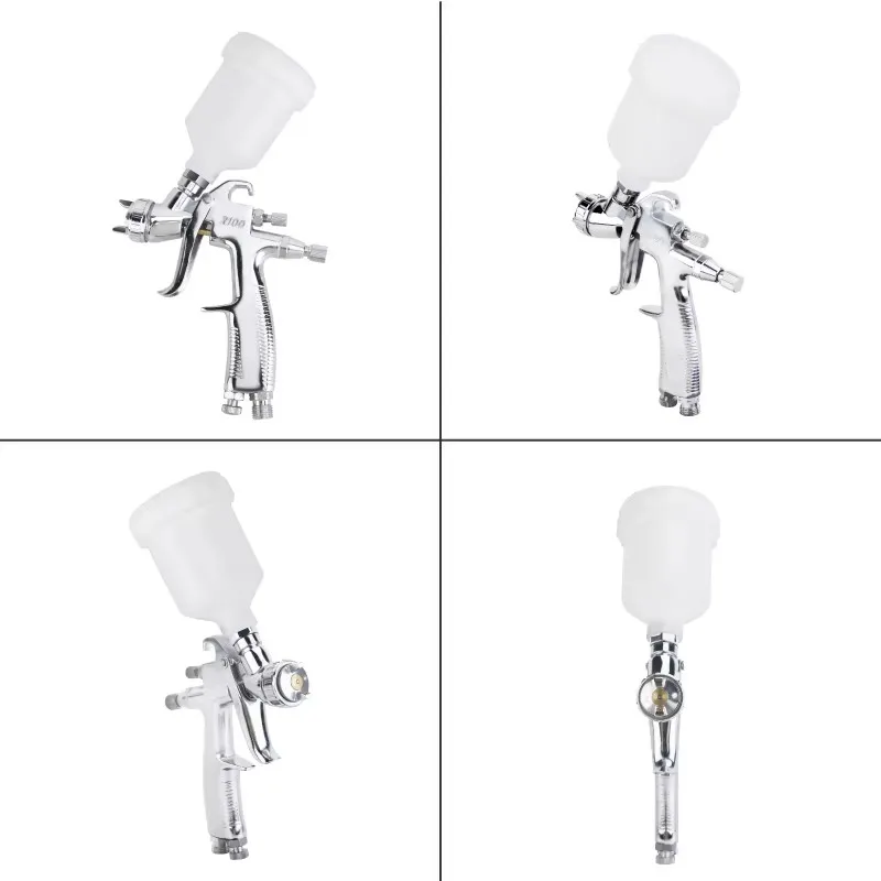 RONGPENG 1.0mm Nozzle Industrial Spray Gun R100 Airbrush Water-based Paint Spray Gun for Auto Car Refinish