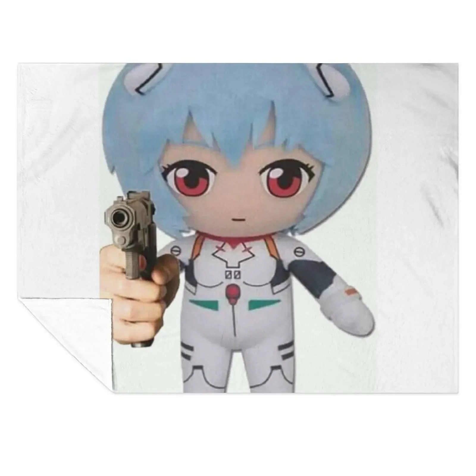 

Rei chikita gun Throw Blanket For Sofa Thin Shaggy Plaid on the sofa Moving Blankets