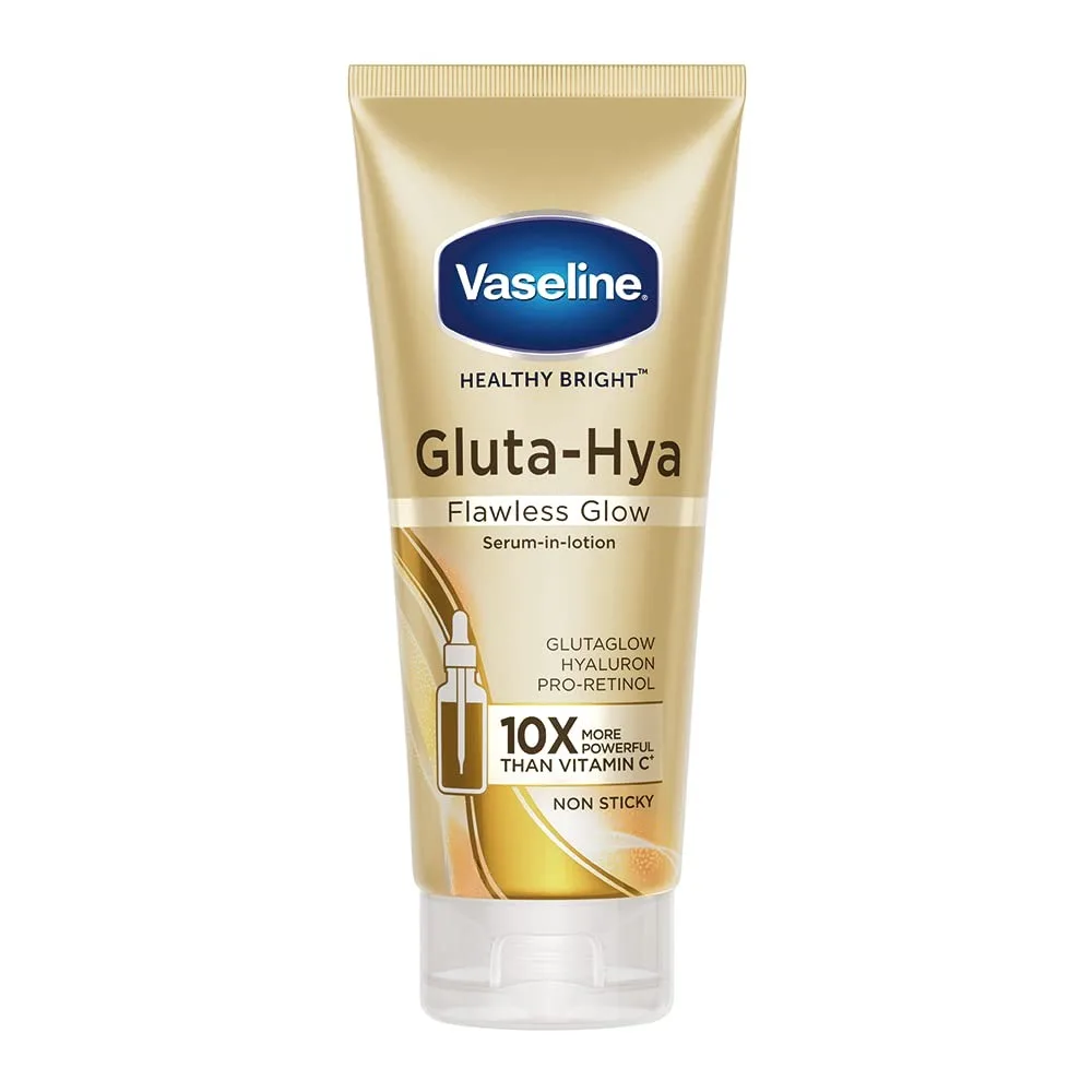 300ml Vaseline Gluta-Hya Flawless Glow Body Lotion Serum-In-Lotion,Boosted with GlutaGlow,for Visibly Brighter Skin From 1st Use