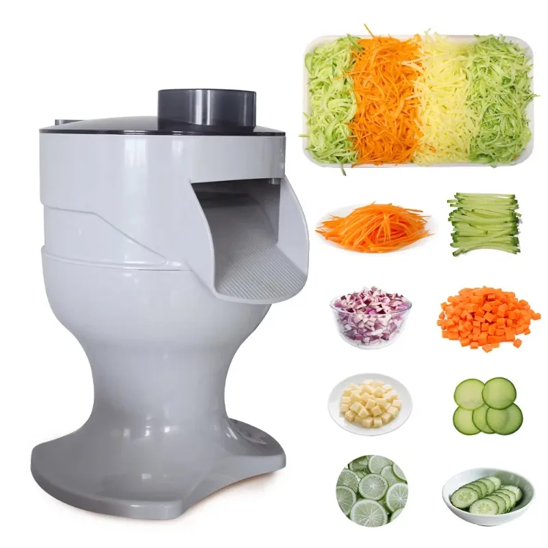 Commercial Electric Multifunctional Shredder Vegetable Slicer Cutter Chopper Machine and Salad Maker for Restaurant