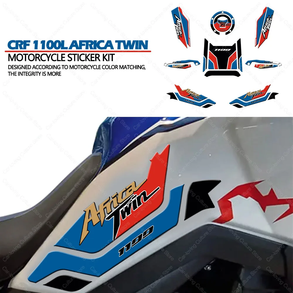 For CRF 1100L Africa Twin Motorcycle Accessories Tank Pad 3D Gel Epoxy Resin Stickers Kit  Anti-Slip Waterproof Sticker