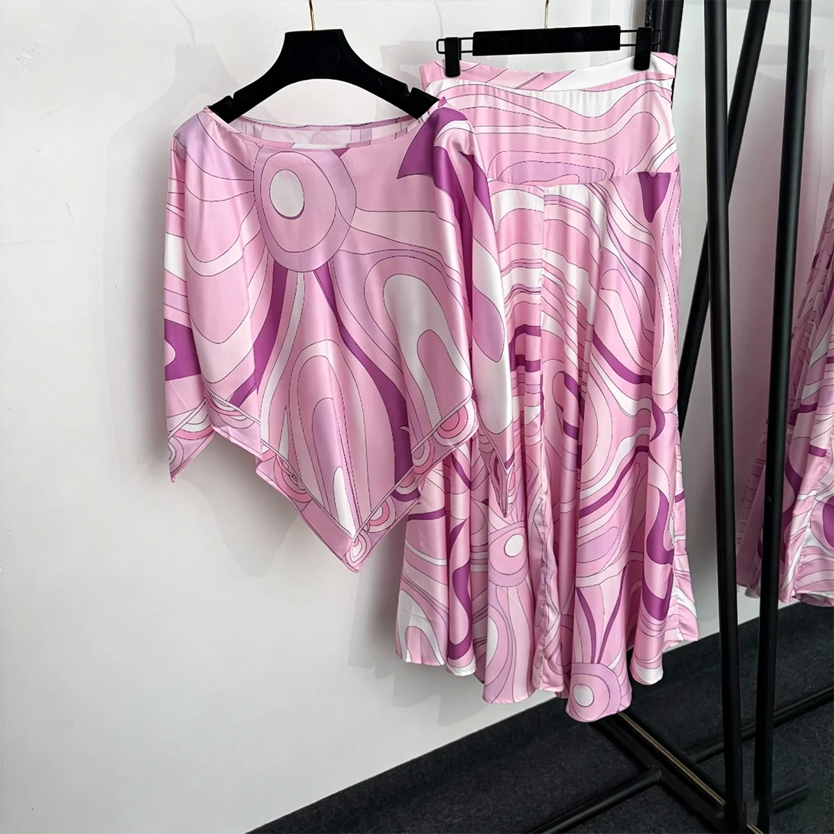2026 High Quality Women's Split Set Skirt Summer Refreshing European and American Style Bright Colors--hb716