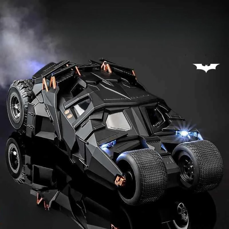 1:18 Bat Dark Knight Spray Alloy Car Model Simulation Chariot Ornament Children's Toy Gifts Wholesale
