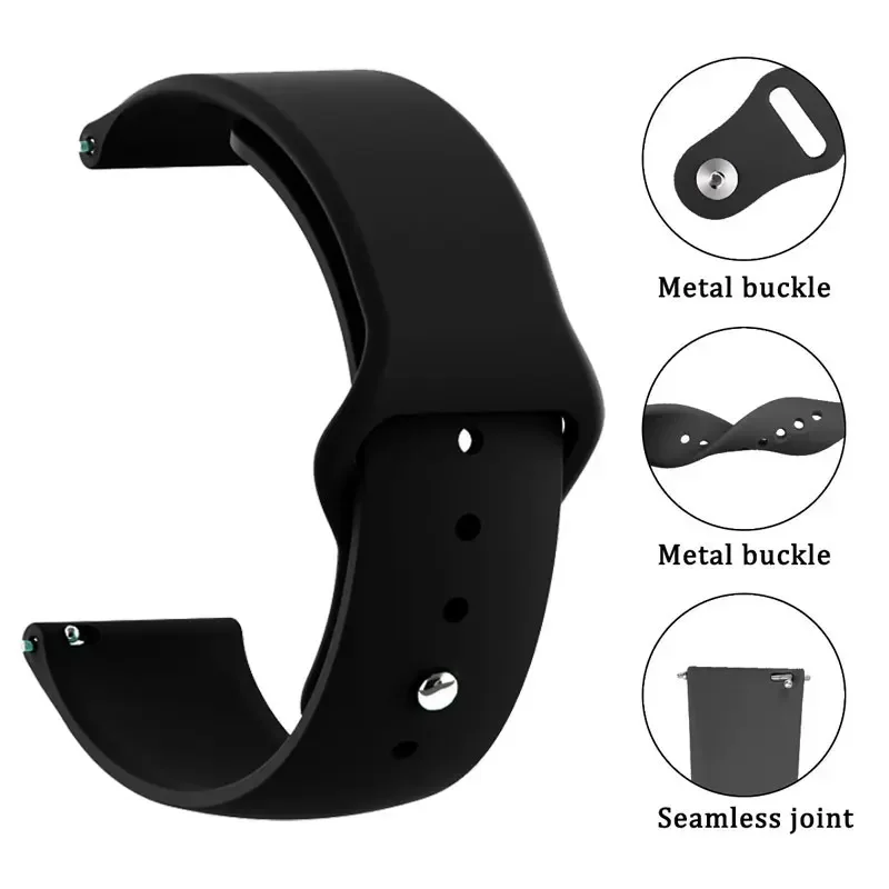 Pulseira siliicone para amazfit balance 2 smartwatch 20mm 22mm banda esportiva para amazfit bip 6 5/bip u 3 3pro/gts/gtr 2 3 4 42mm 47mm