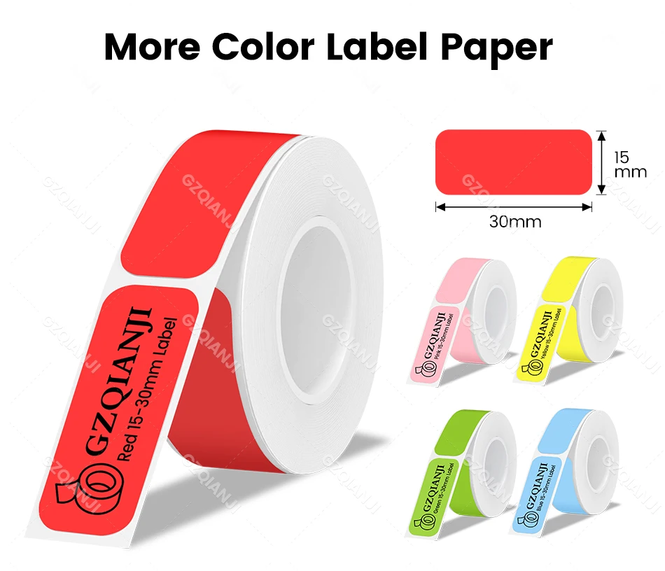 12-15mm Label Printer Home Thermal Self-adhesive Handheld Portable Bluetooth Mini Sticker Machine Include A Roll Of Label Paper