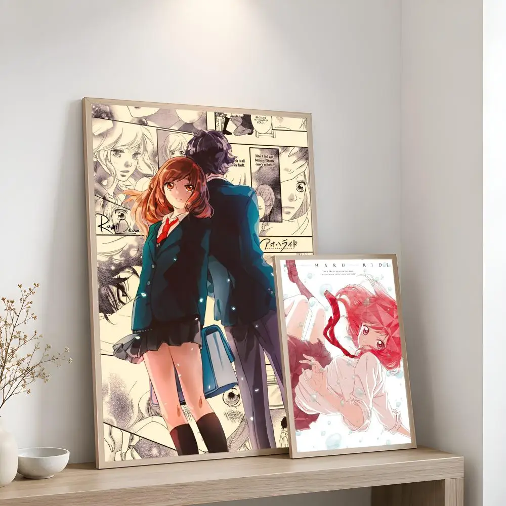 Blue Spring Ride Cartoon Anime Poster Home Artwork For Living Room Bedroom Office Dorm Apartment Gift