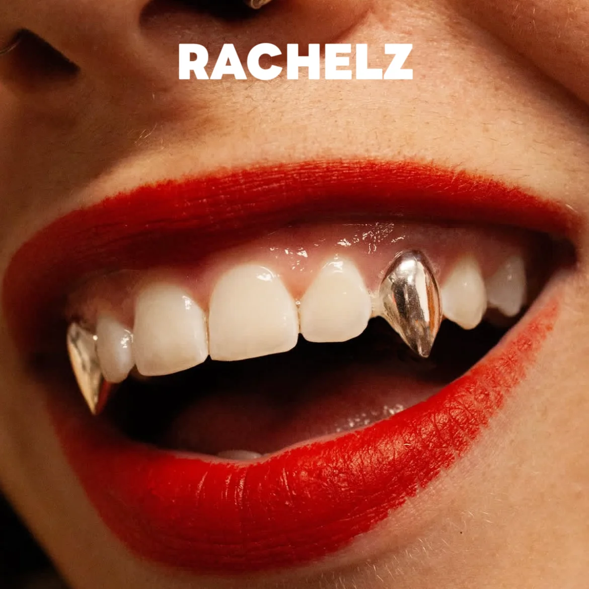 RACHELZ Vintage Single Smooth Teeth Grillz Fangs Hip Hip Glossy Tooth Caps For Women Men jewelry Halloween Fangs Cosplay Gift