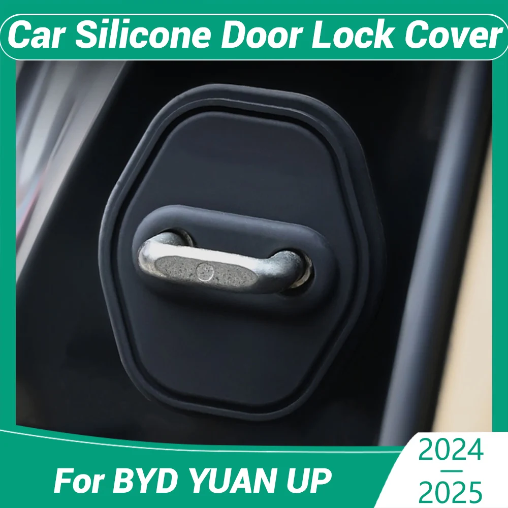 

Для BYD YUAN UP 2024 2025 украшение автомобиля защитная крышка дверного замка украшения аксессуары силиконовая немая амортизирующая подушка