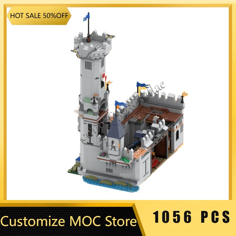 1056 PCS MOC Burg Turm Modell Architektur Detail Modulare Bausteine Kinder Montage Display Spielzeug Festival Überraschung Geschenke
