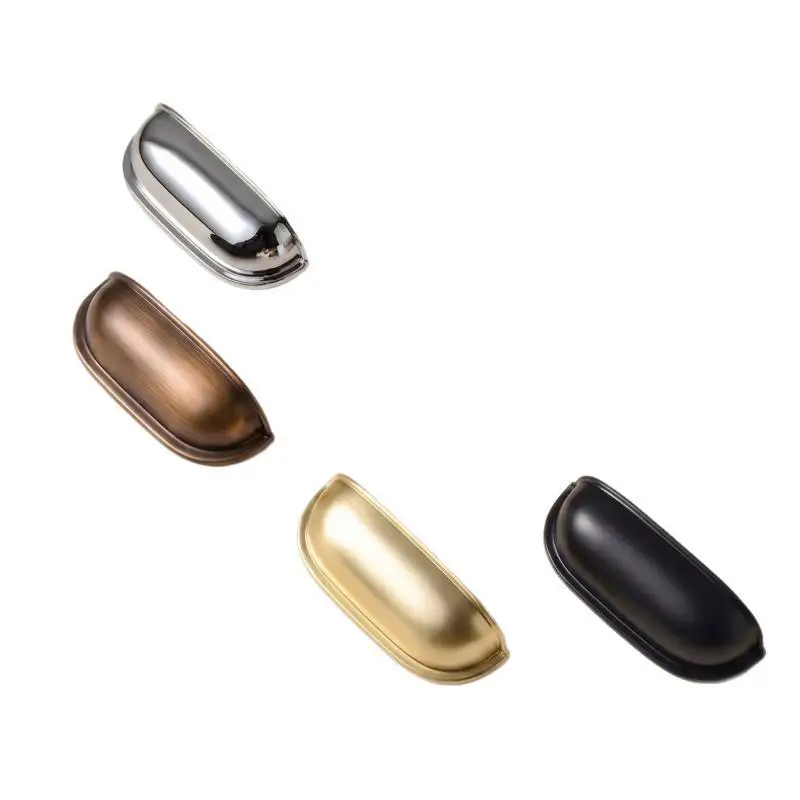 Shell Design Cabinet Pull Nickel Brushed French Style Wardrobe Door Drawer Handle for Kitchen Furniture Upgrade