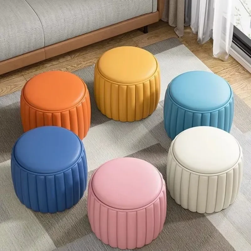 Wooden Ottoman Vanity Stool Foldable Bench for Dressing Table Shoe Changing SeatGarden Furniture Multi-Functional Home