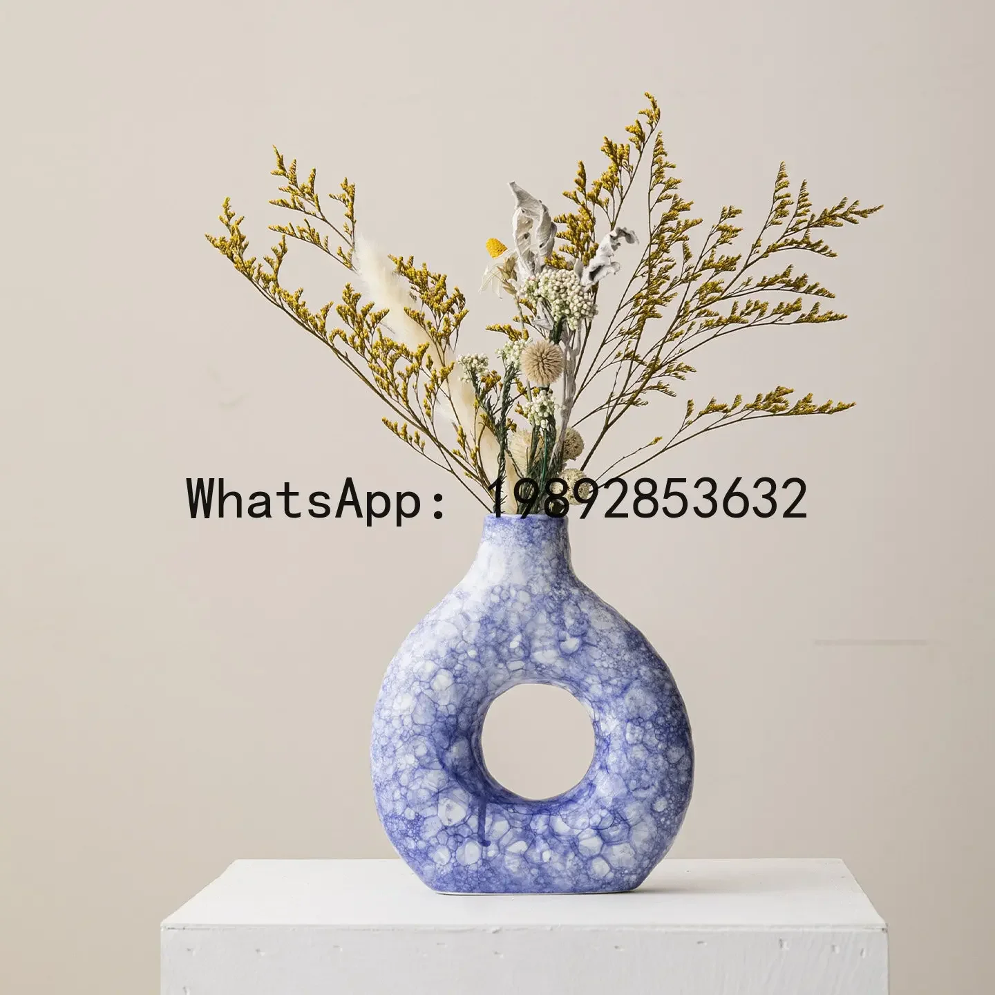 

a17Ceramic Vase Bubble Pattern Geometry Carved Flower Arrangement Sculpture Ceramic Cobblestone Handicrafts Home Decoration