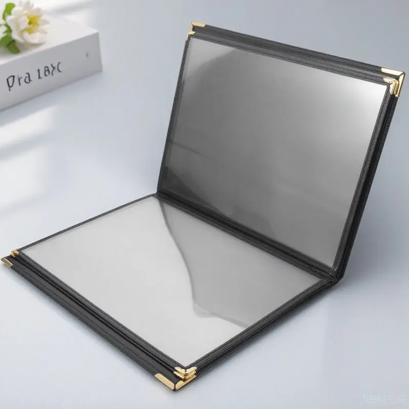 Restaurant Menu Cover Clear PVC Protective Sleeve Transparent Folder for Cafe Bar Hotel Menu Holder Restaurant Supply