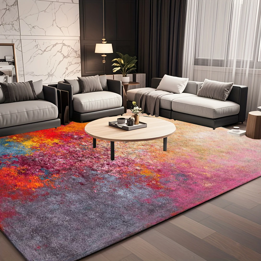 Abstract Colorful Splatter Art Area Rug Soft Home Decor Carpet for Living Room Bedroom Floor Mat