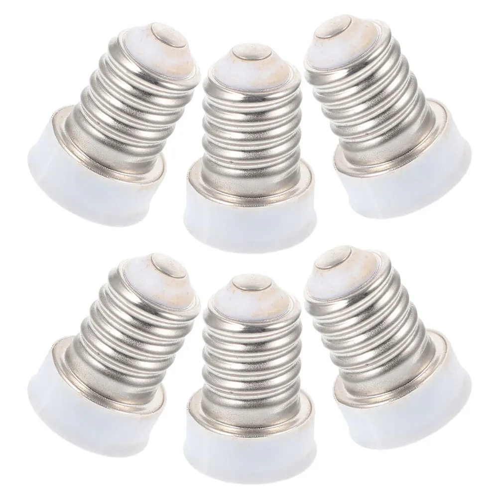 

6Pcs Light Socket Adapter Lamp Base Converter E14 to E12 Tool-Free Installation Bulb Socket Adapter for Home Office