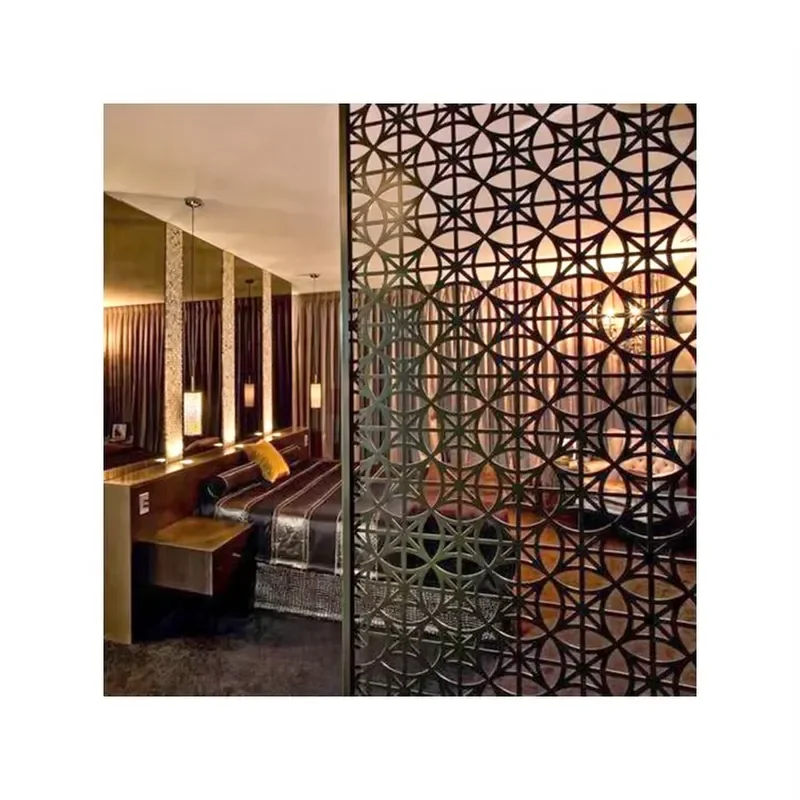 Cut Aluminum Perforated Metal Screen Door Room Partition Divider Screen Partition Walls for Restaurant and Living Room