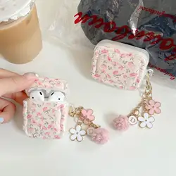1pc Full Print Flower Pattern Earphone Cases for Apple AirPods 1/ 2/ 3/ Pro Protective Cover Headphone Accessorie Protective Box